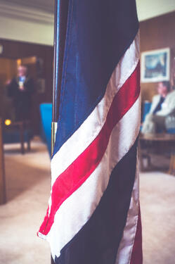 Flag in Town Hall